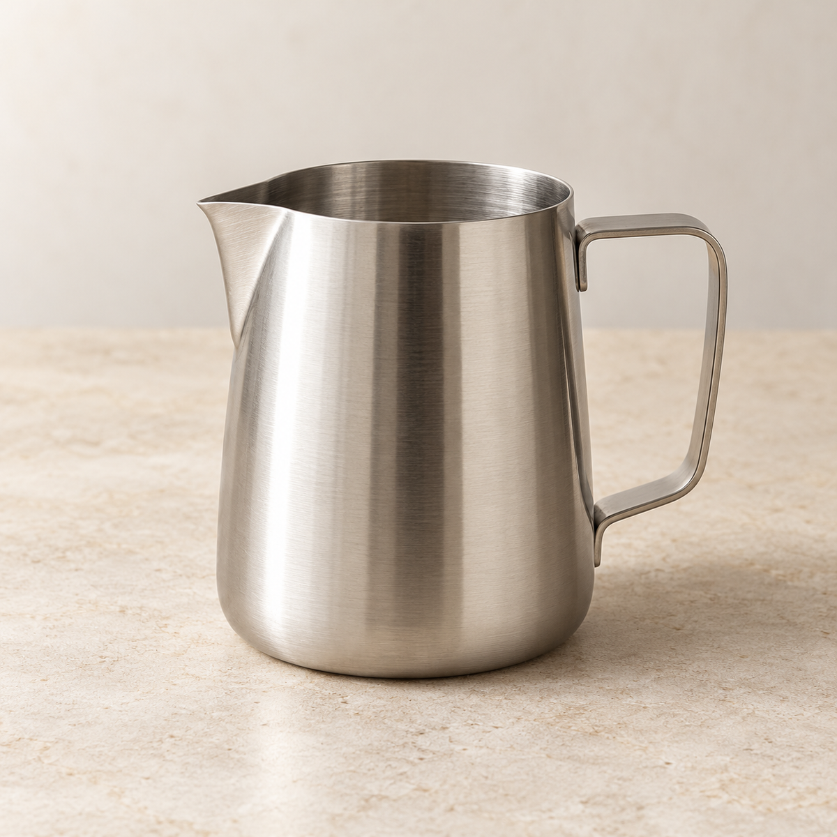 Stainless Steel Milk Frothing Jug — concept image, draft product