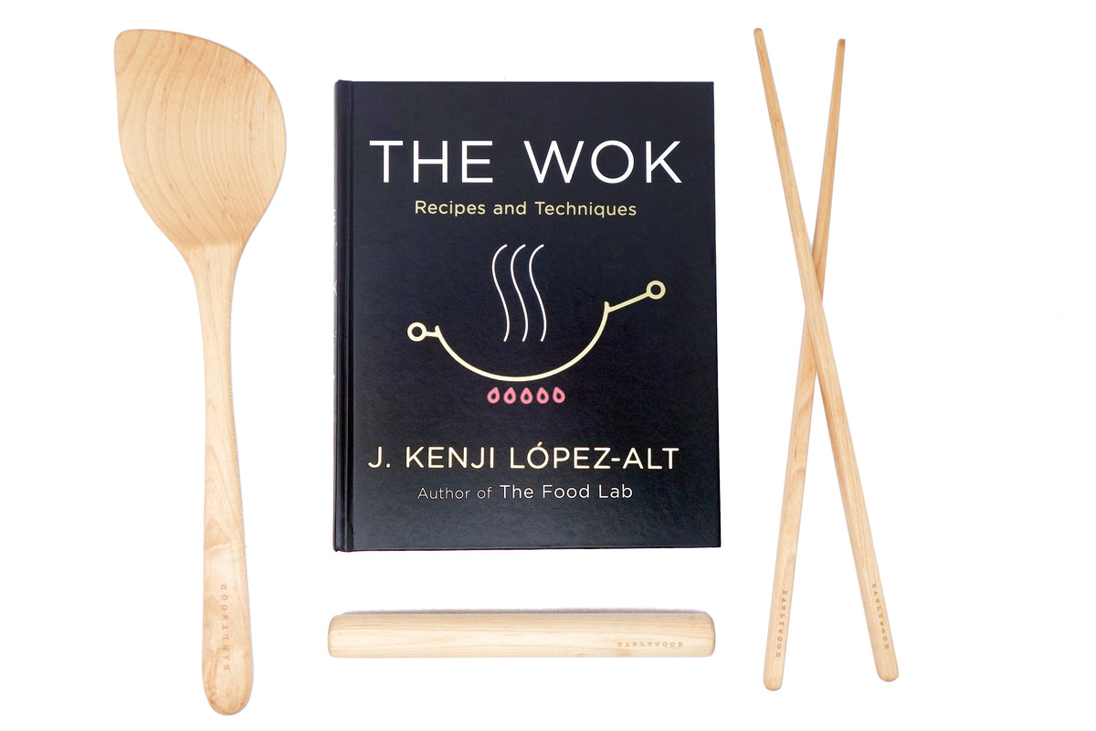 Wooden Wok, Chopstick & Dumpling Rolling Set — product view 2