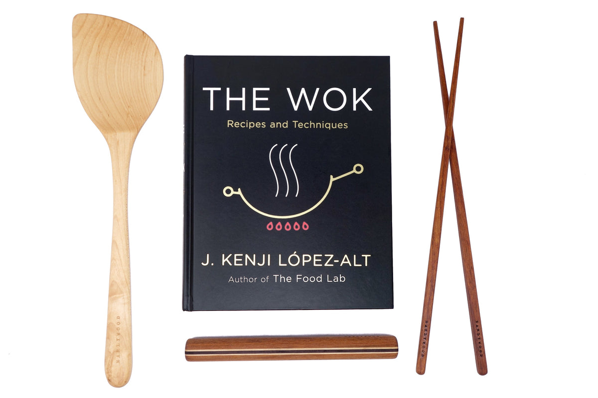Wooden Wok, Chopstick & Dumpling Rolling Set — product view 4