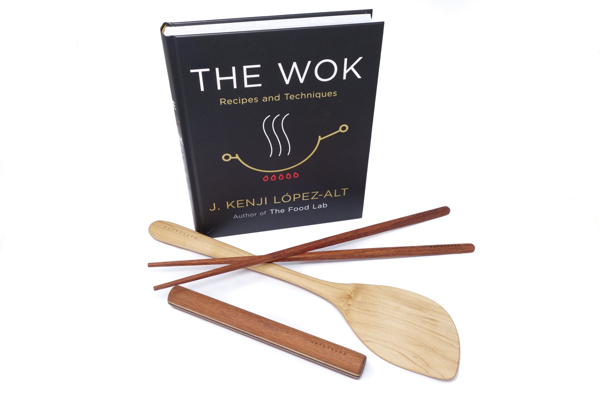 Wooden Wok, Chopstick & Dumpling Rolling Set — product view 6