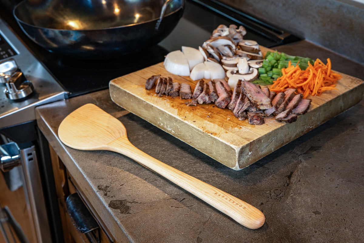 Curved Maple Wok Spatula — Right or Left Hand — product view 9