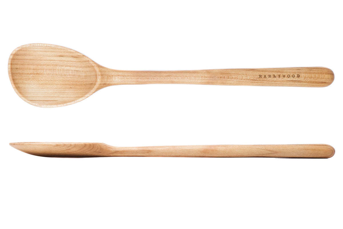 Rounded-Handle Maple Cooking Spoon — product view 2