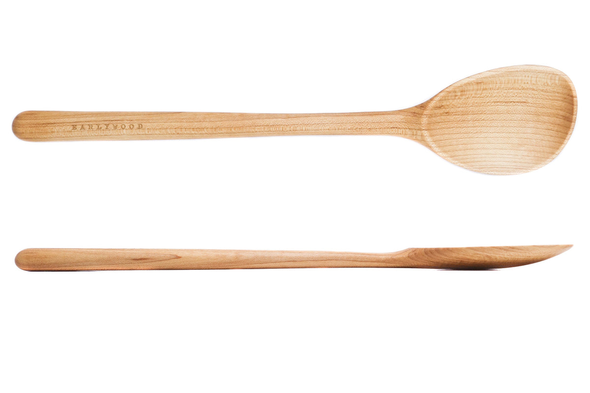 Rounded-Handle Maple Cooking Spoon — product view 3
