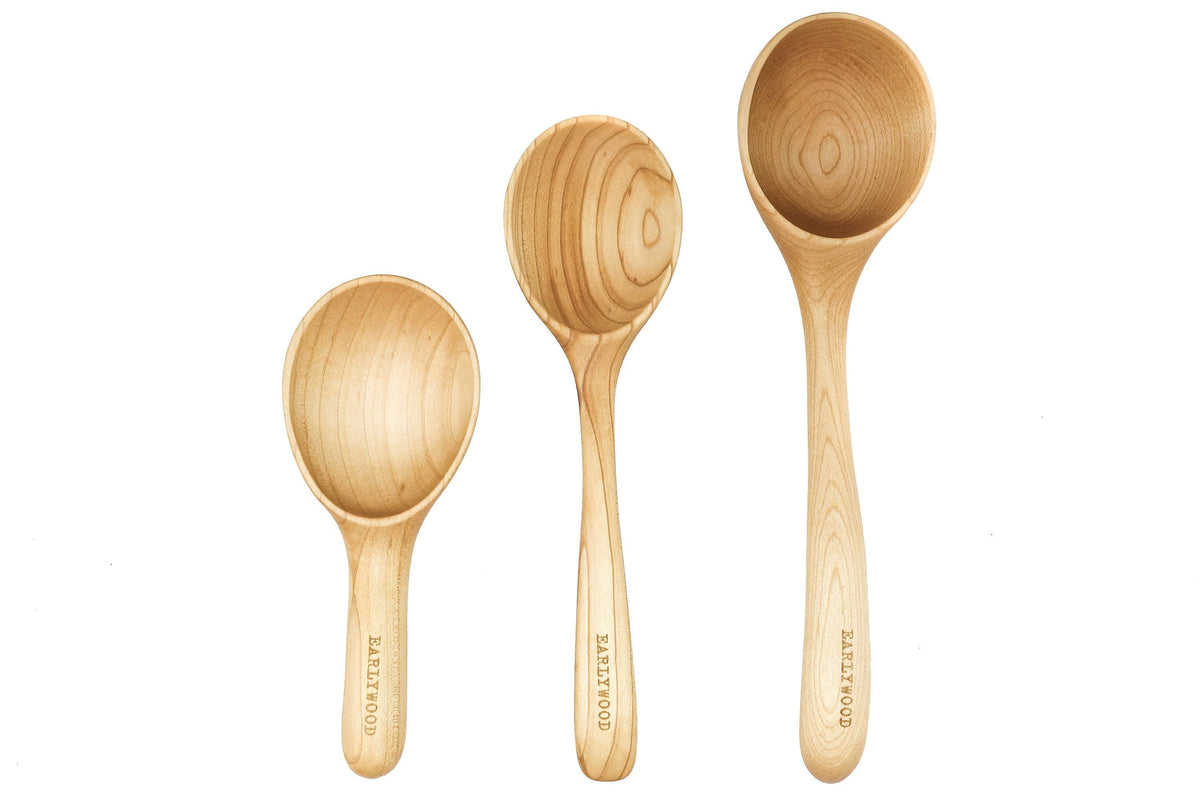 Wooden Table Servers — Ladle & Two Spoons — product view 2