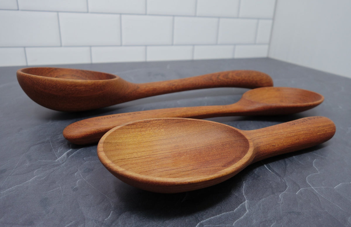 Wooden Table Servers — Ladle & Two Spoons — product view 3