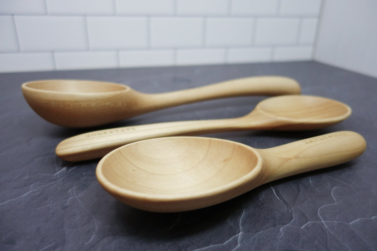 Wooden Table Servers — Ladle & Two Spoons — product view 4