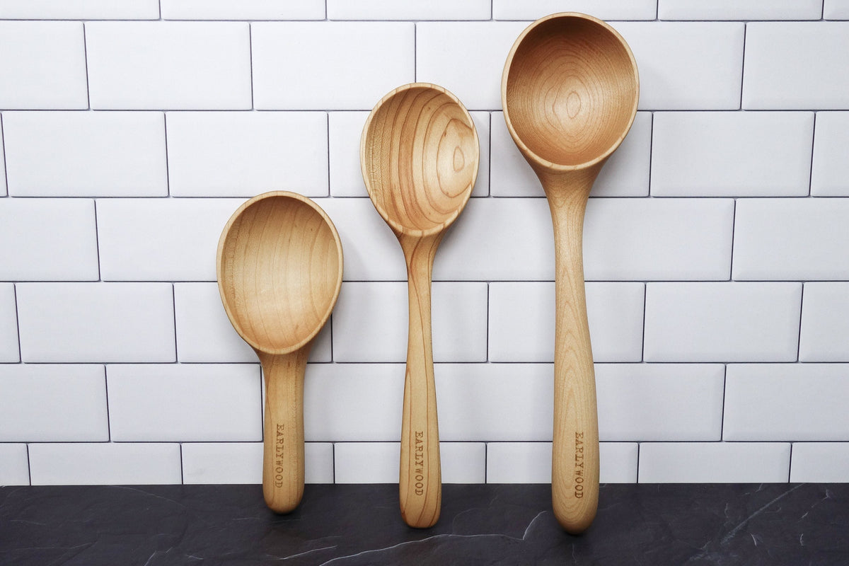 Wooden Table Servers — Ladle & Two Spoons — product view 6