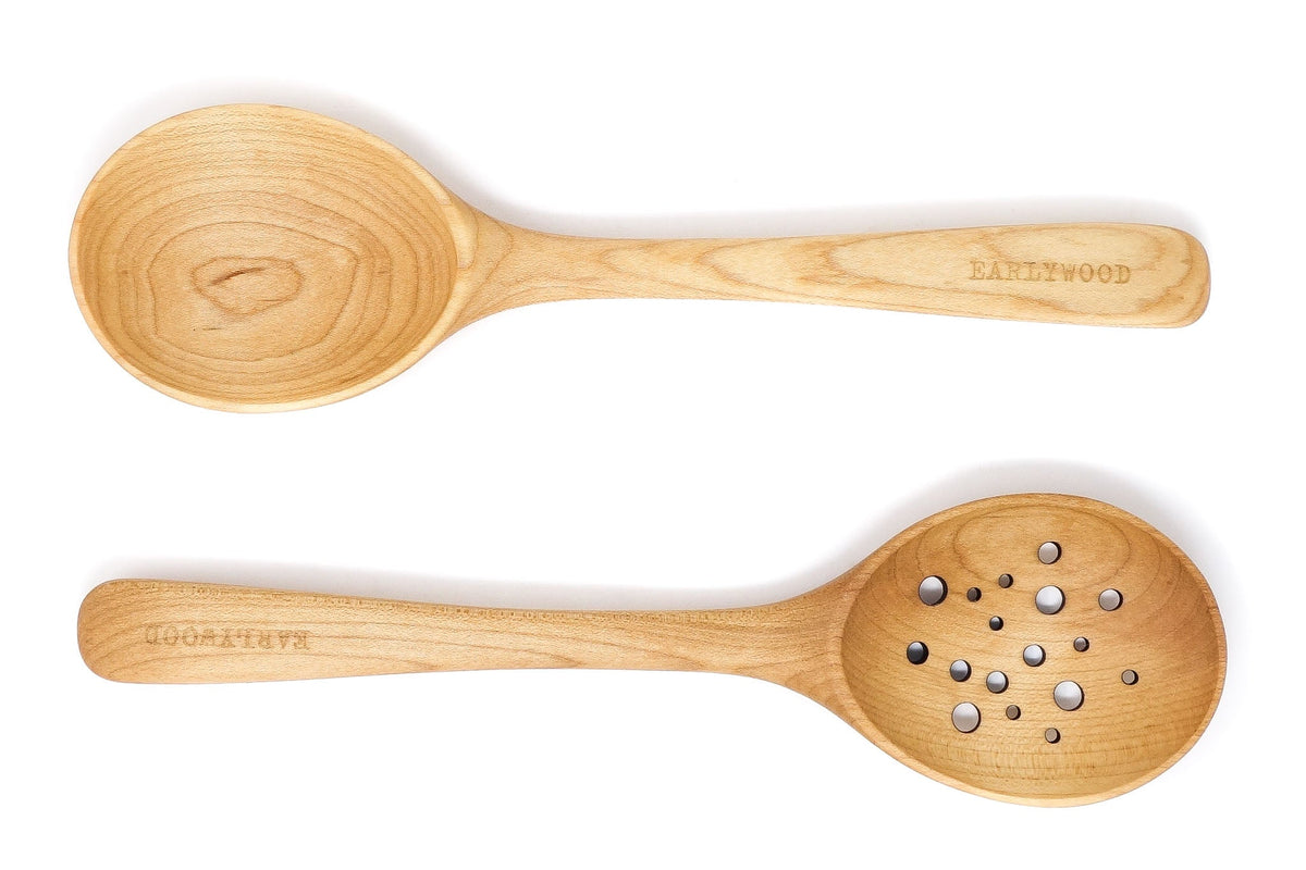 Solid & Draining Serving Spoons — Set of Two — product view 2