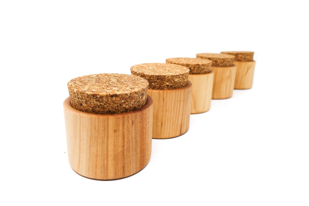 Maple Salt Pot with Cork Lid — product view 5