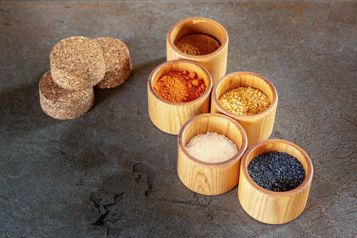 Maple Salt Pot with Cork Lid — product view 7