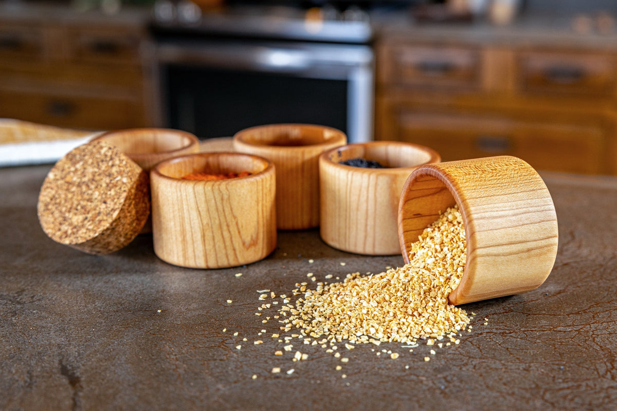 Maple Salt Pot with Cork Lid — product view 8