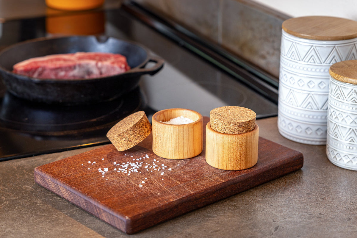 Maple Salt Pot with Cork Lid — product view 10