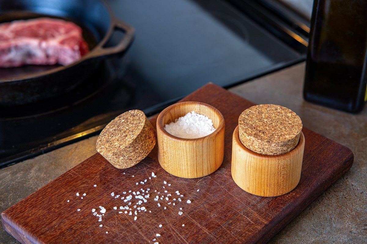Maple Salt Pot with Cork Lid — product view 11