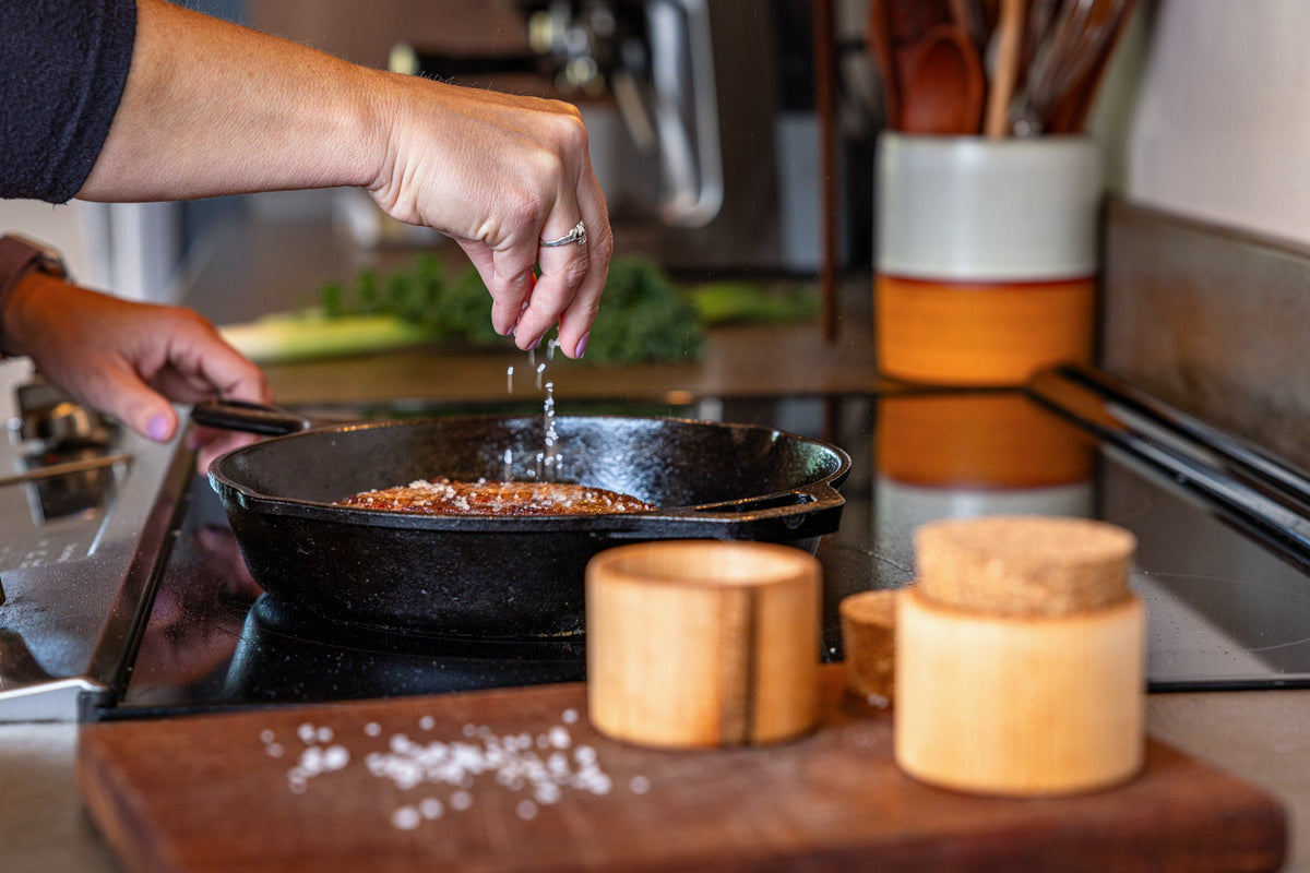 Maple Salt Pot with Cork Lid — product view 12
