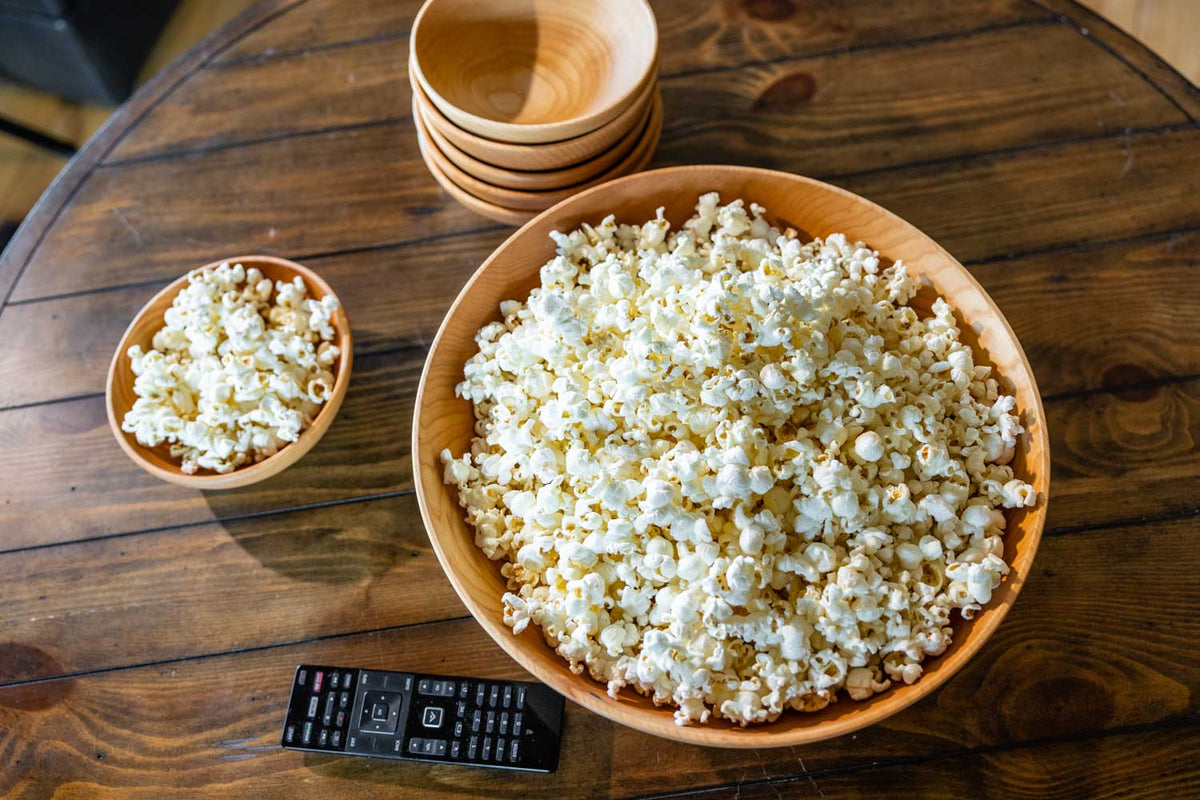 Large Maple Salad Bowl & Small Bowls Set — product view 4