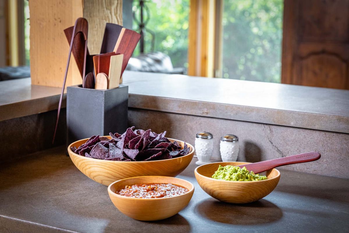 Medium Maple Serving Bowl & Small Bowls Set — product view 4