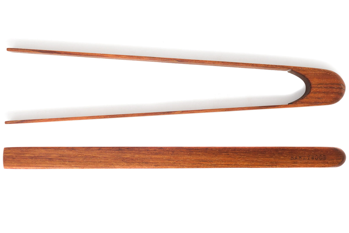Long Wooden Cooking & Serving Tongs — product view 2