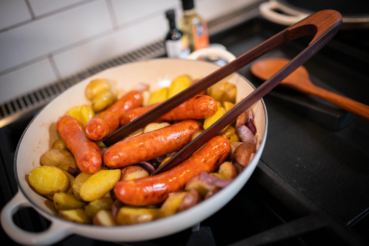 Long Wooden Cooking & Serving Tongs — product view 7