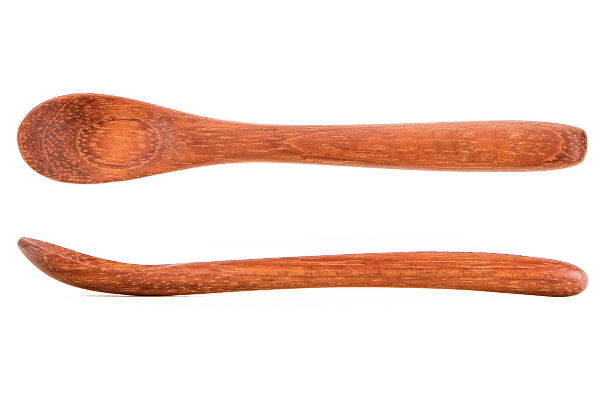 Narrow Wooden Feeding Spoon — 15 cm — product view 4