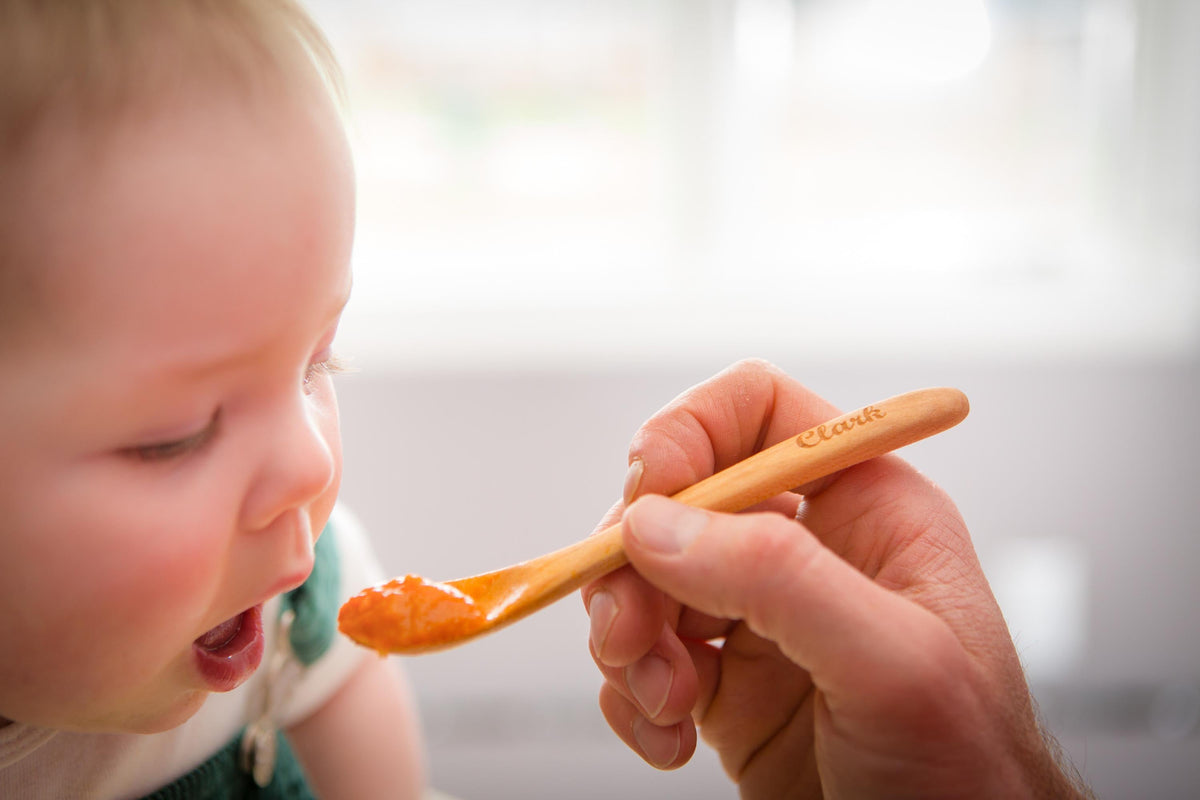 Narrow Wooden Feeding Spoon — 15 cm — product view 5