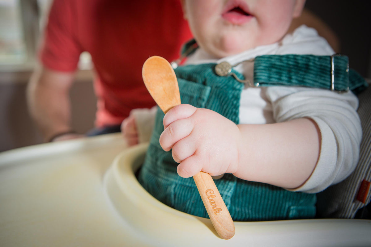 Narrow Wooden Feeding Spoon — 15 cm — product view 8