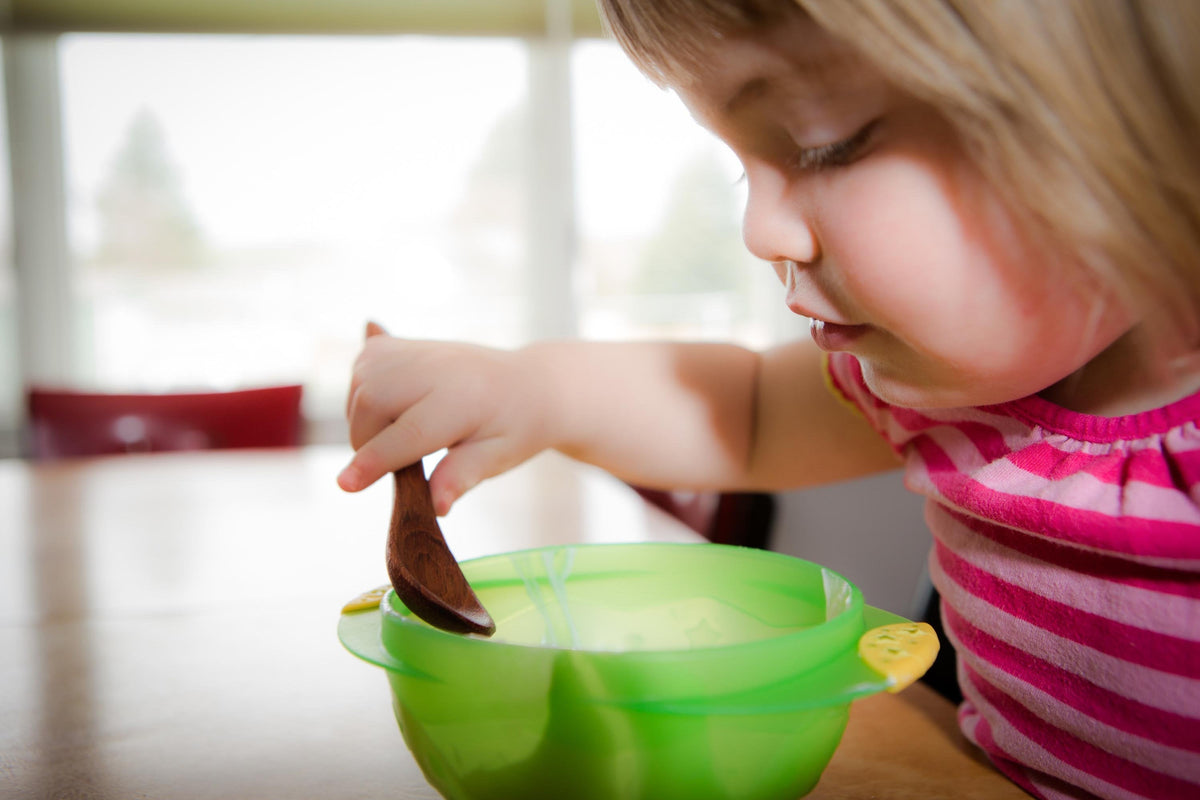 Rounded-Grip Wooden Toddler Spoon — 18 cm — product view 5