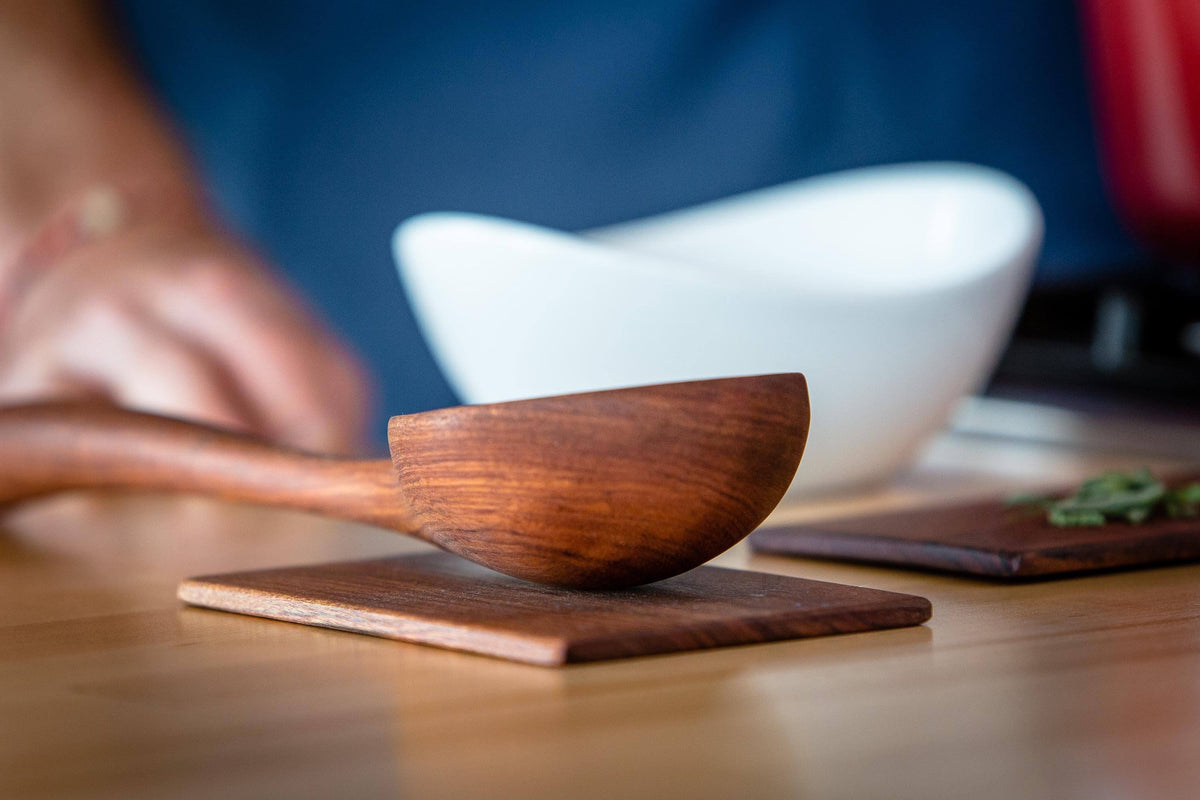 Deep Wooden Soup & Stew Ladle — product view 6