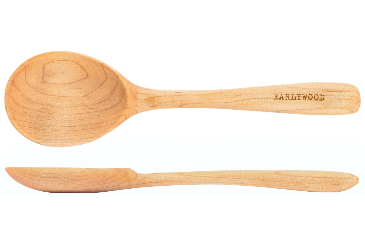 Broad-Bowl Wooden Serving Spoon — product view 3