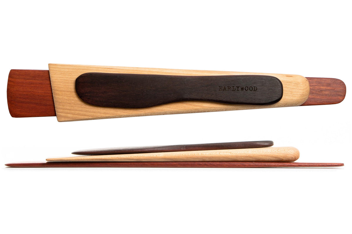Wooden Spatula, Scraper & Spreader — Three-Piece Set — product view 2