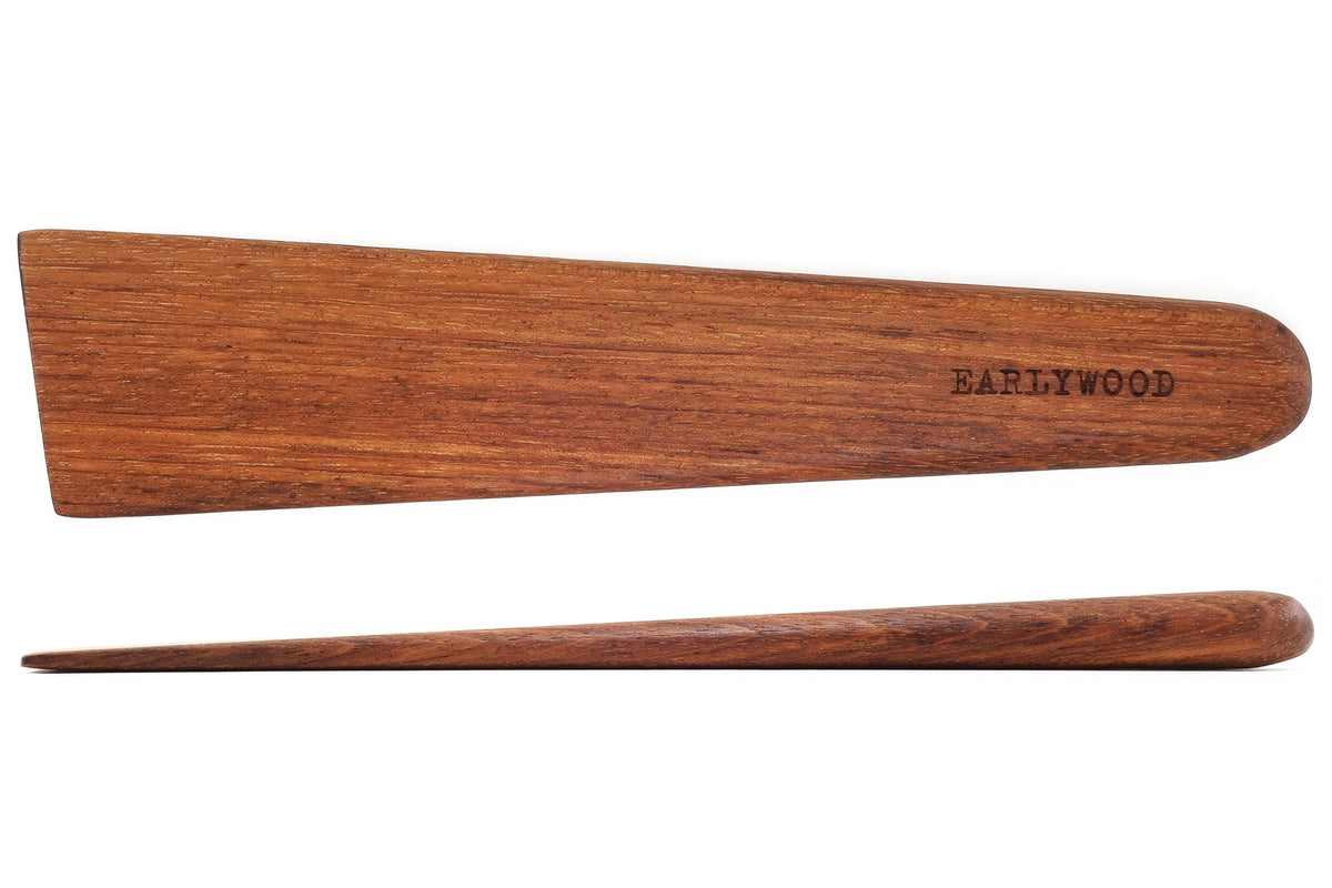 Angled Wooden Skillet Scraper — 25 cm — product view 2