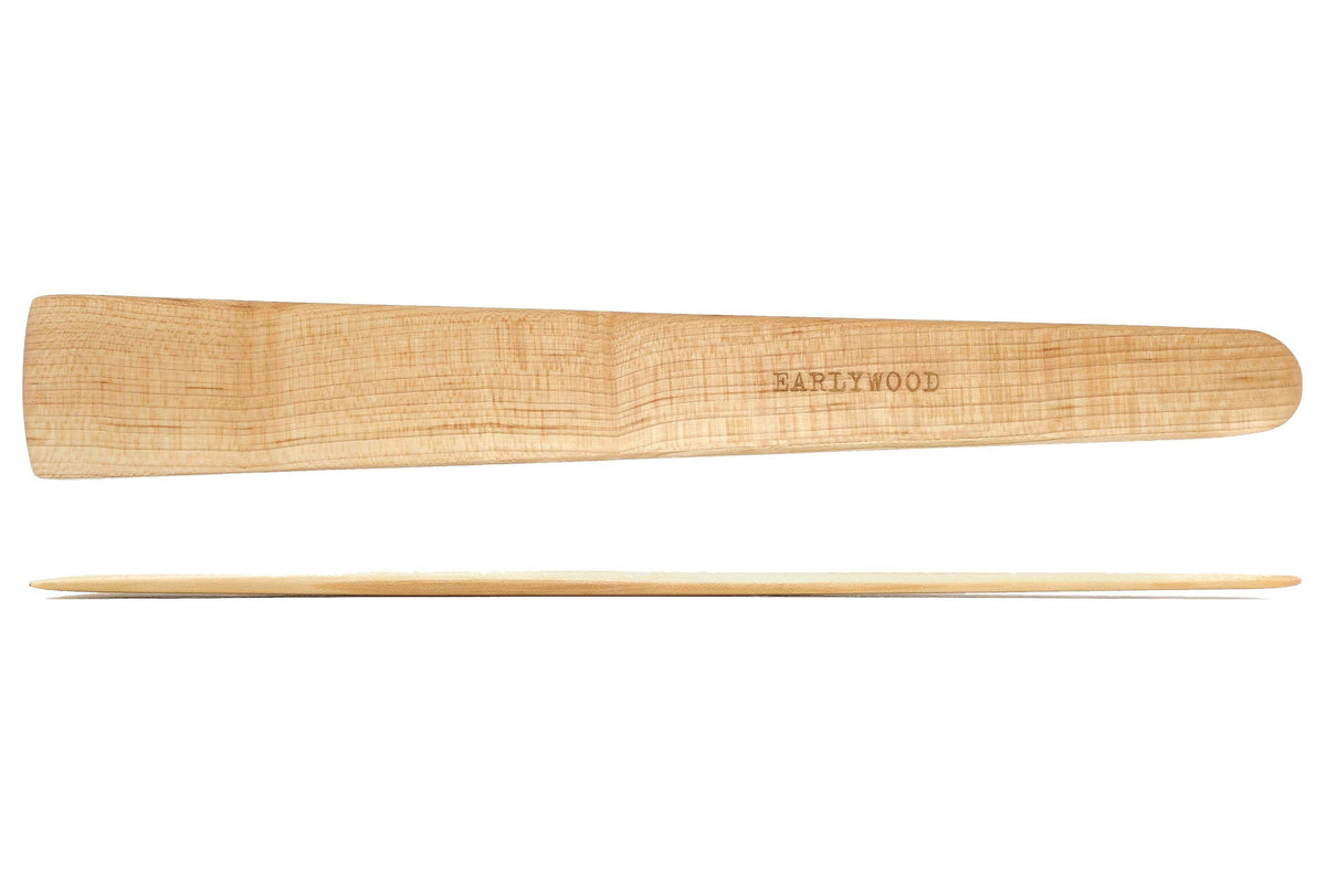 Long Flat Wooden Cooking Spatula — 33 cm — product view 3