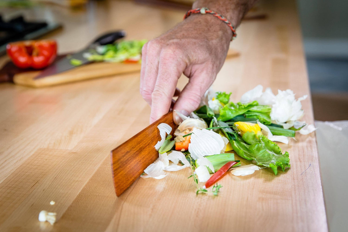 Long Flat Wooden Cooking Spatula — 33 cm — product view 11