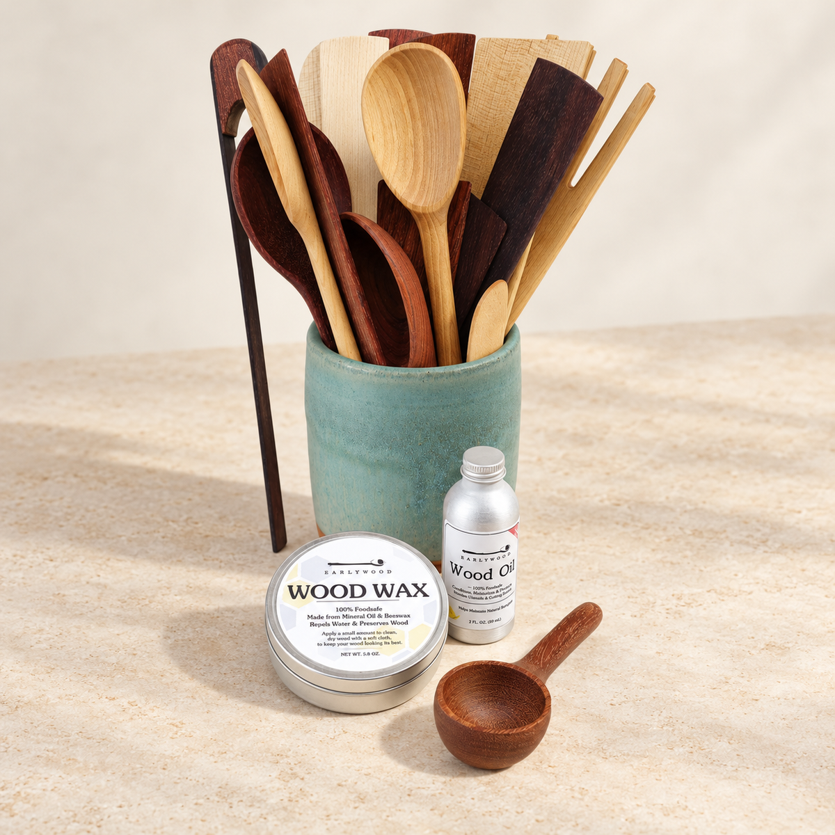 Complete Wooden Kitchen Tool Collection