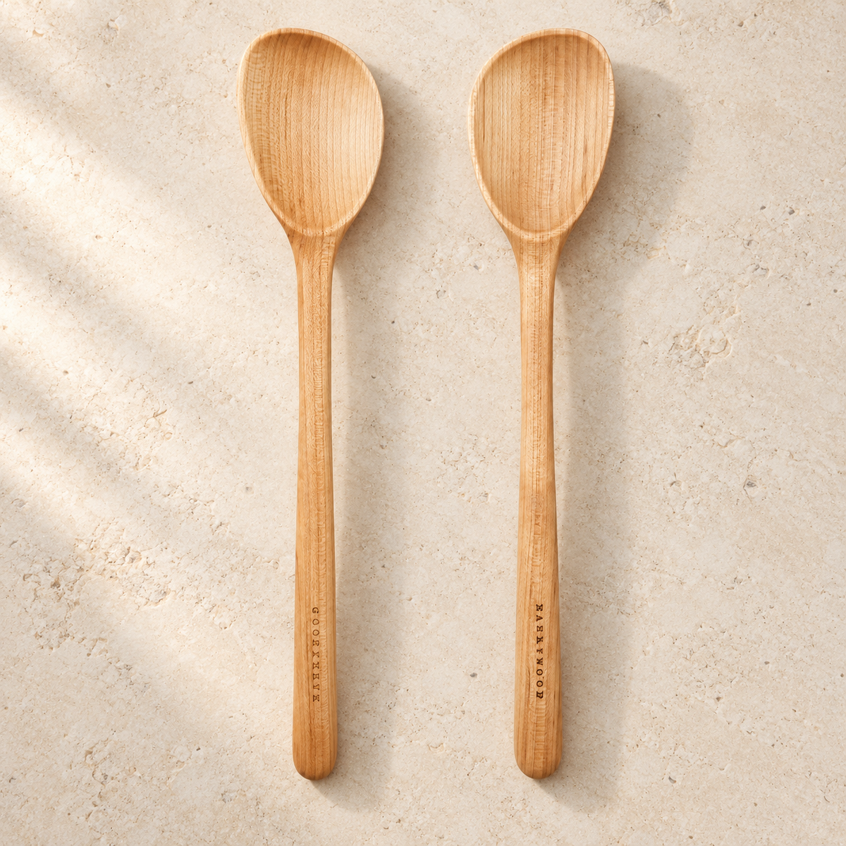Rounded-Handle Maple Cooking Spoon