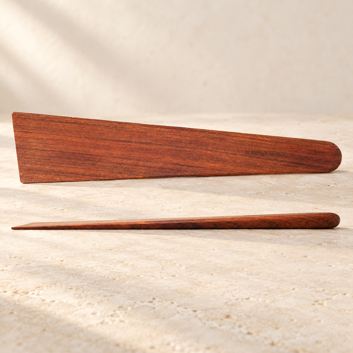 Wide Wooden Pan Scraper — 33 cm
