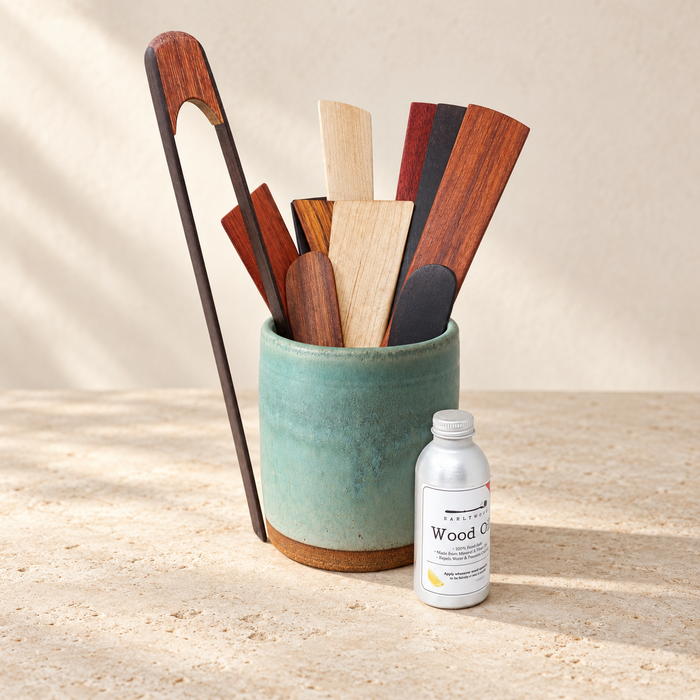 Everyday Wooden Tool Bundle with Optional Crock