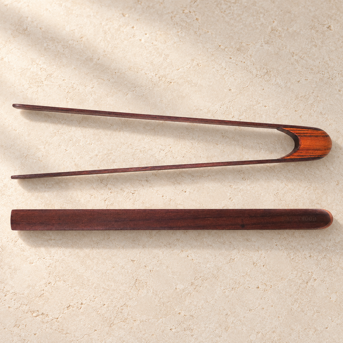 Long Wooden Cooking & Serving Tongs