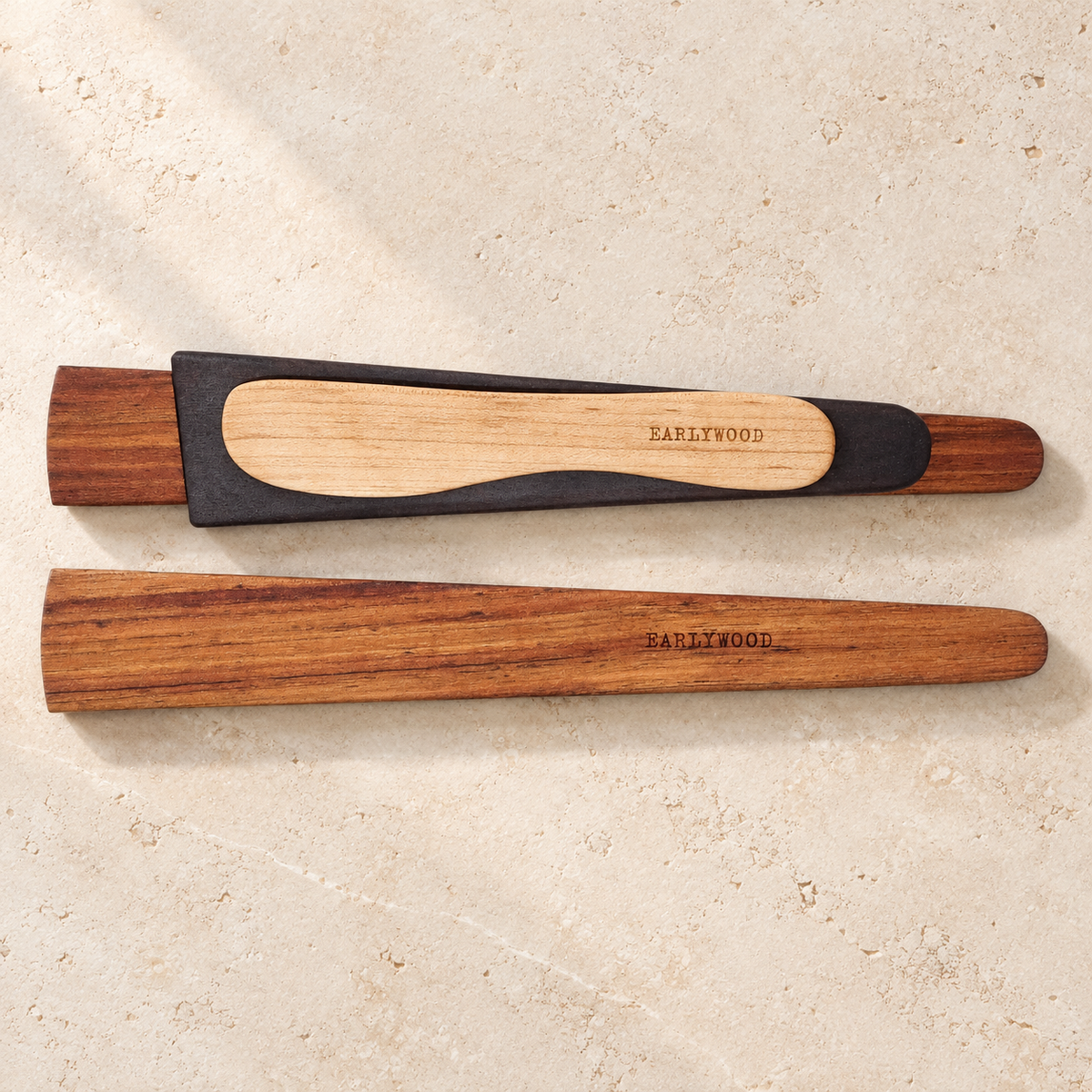 Four-Piece Wooden Sauté, Scrape & Spread Set