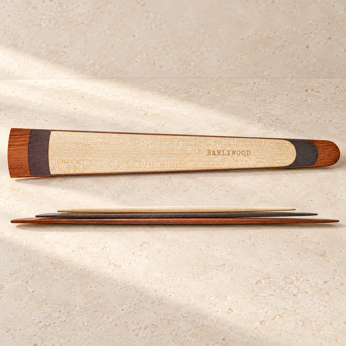 Graduated Wooden Flat Spatulas — Set of Three