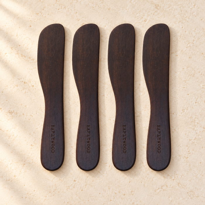 Wooden Butter & Condiment Spreaders — Set of Four