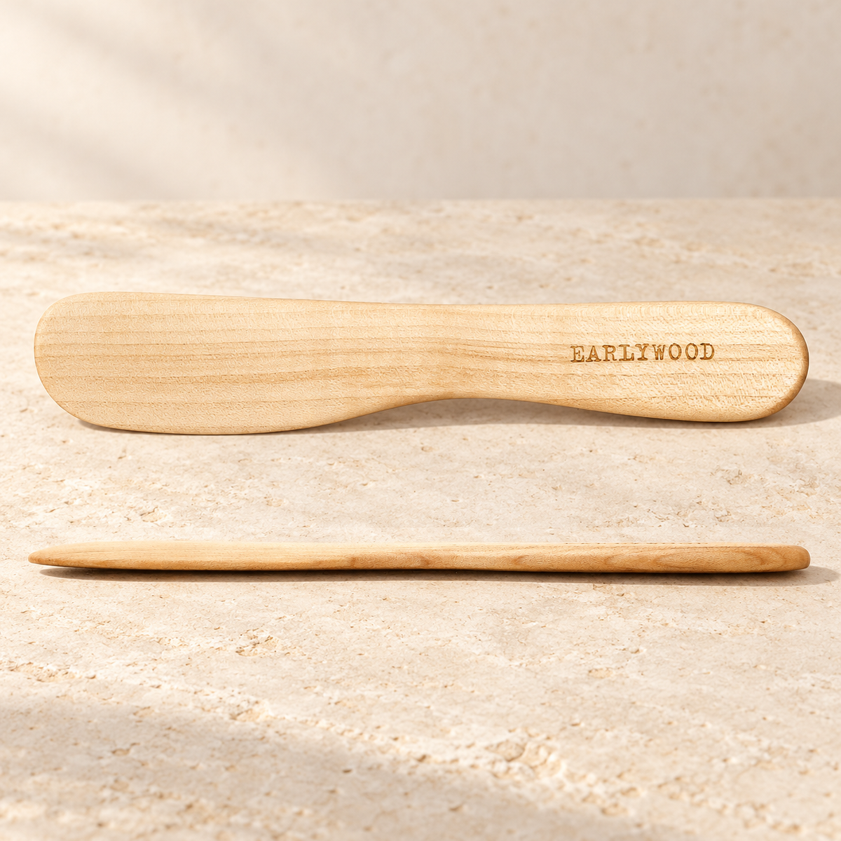 Short Wooden Butter & Soft-Cheese Spreader
