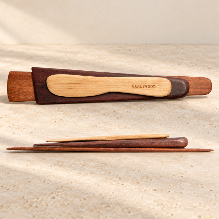 Wooden Spatula, Scraper & Spreader — Three-Piece Set