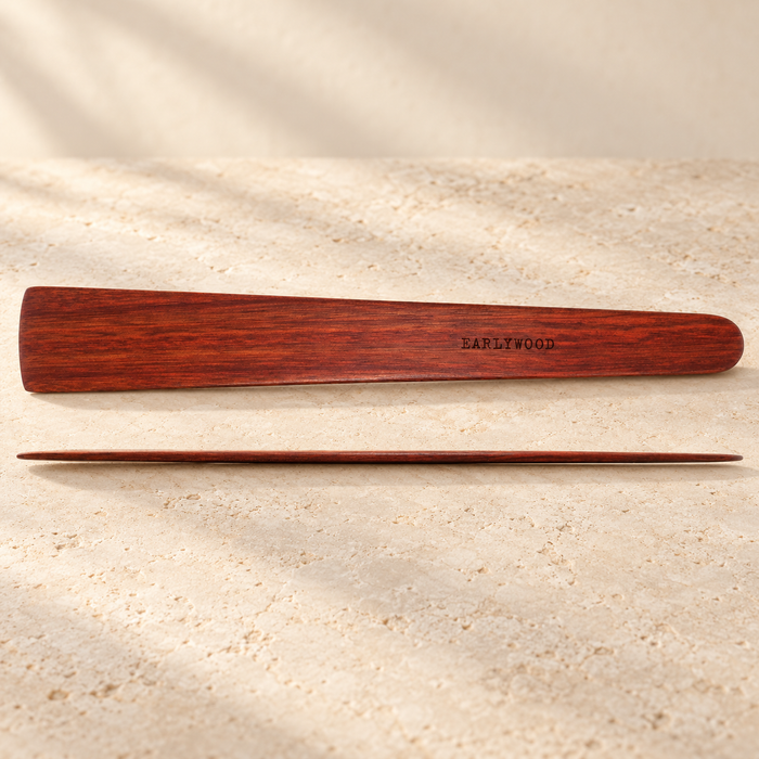 Long Flat Wooden Cooking Spatula — 33 cm